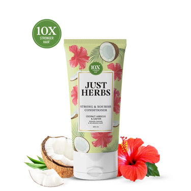 Strong & Nourish Conditioner | Coconut, Hibiscus, Castor & 13 Herbs